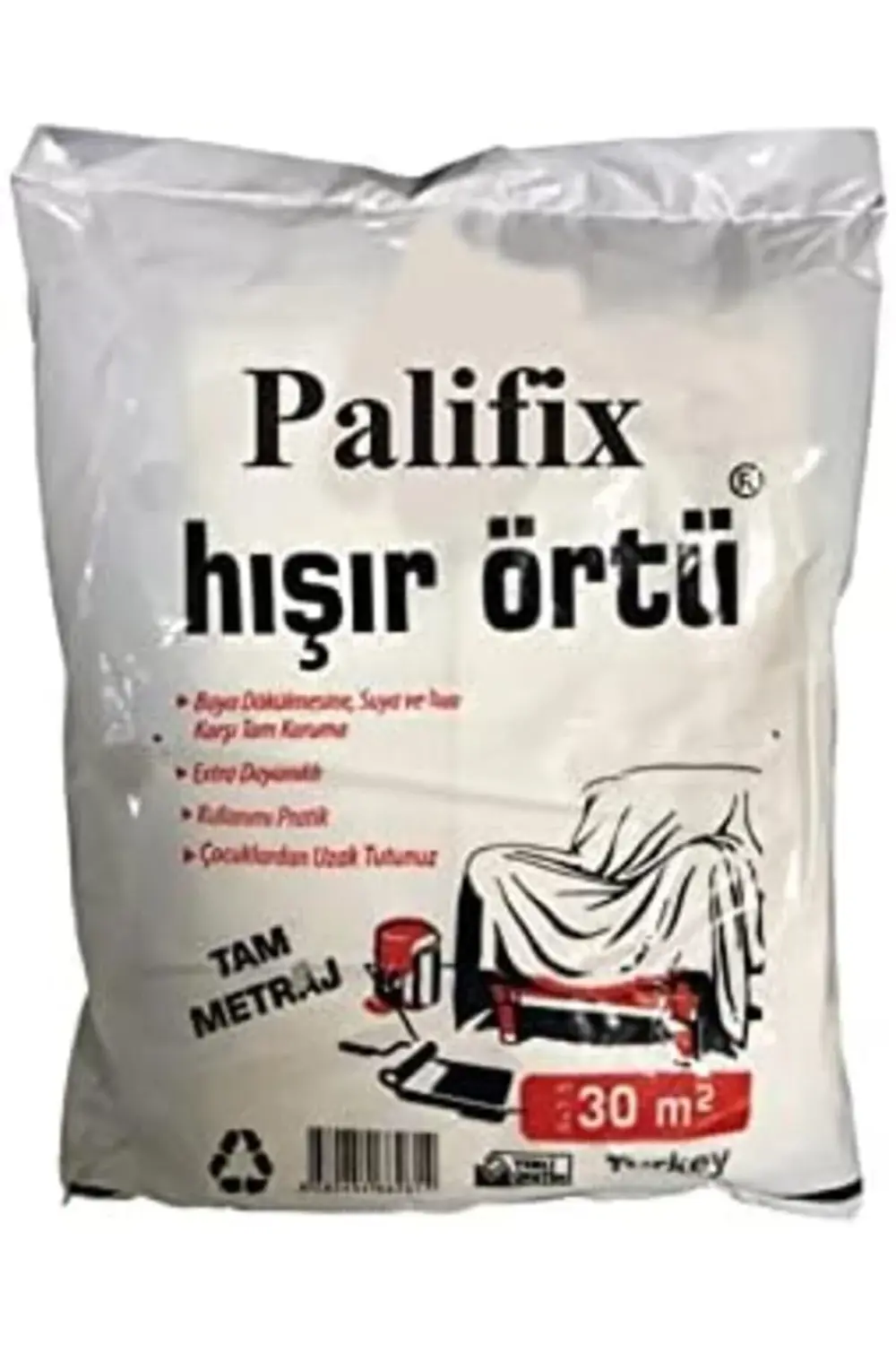 2 Adet Eşya Koruma Örtüsü Hışır Örtü Badana Örtüsü 30 M² 1178367