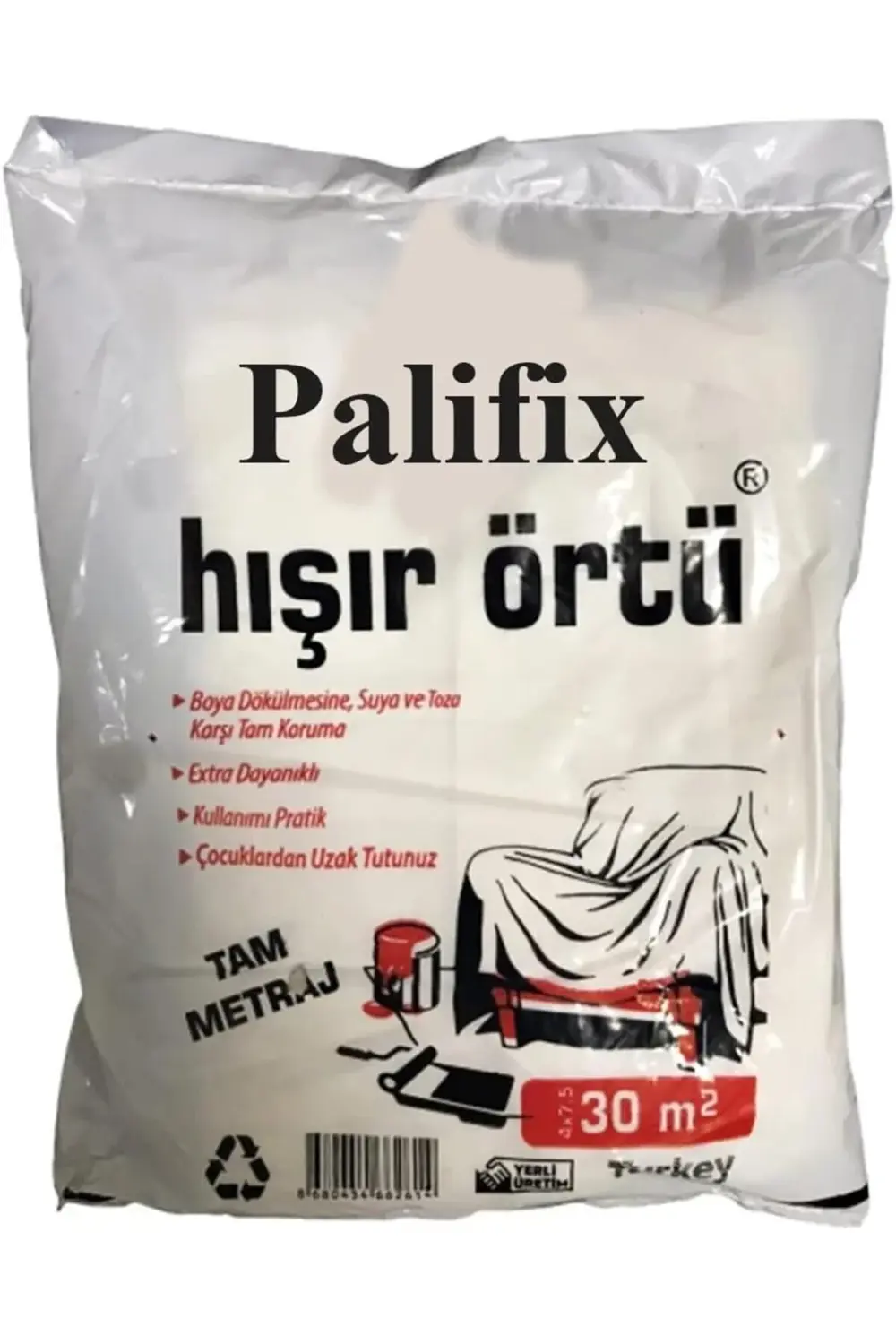 2 Adet Eşya Koruma Örtüsü Hışır Örtü Badana Örtüsü 30 M² 1178367