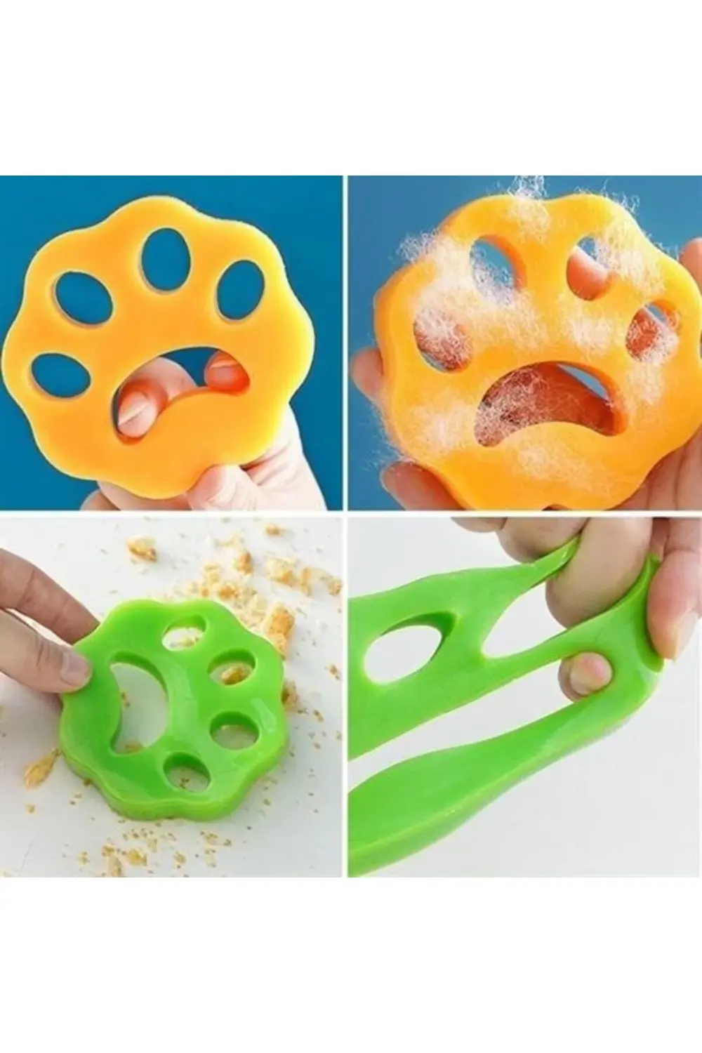 ® 2 Adet Evcil Hayvanlar ve Çamaşır Makinesi İçin Pati Şekilli Re ® 2 Adet Evcil Hayvanlar ve Çamaşır Makinesi İçin Pati Şekilli Re