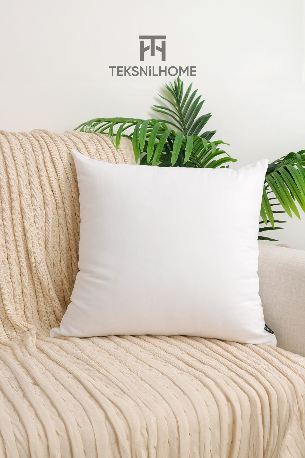 Teksnil Home 2 Adet Fermuarlı Kırlent İç Astarı 5 Ebat Kırlent İçi Yastık Kılı