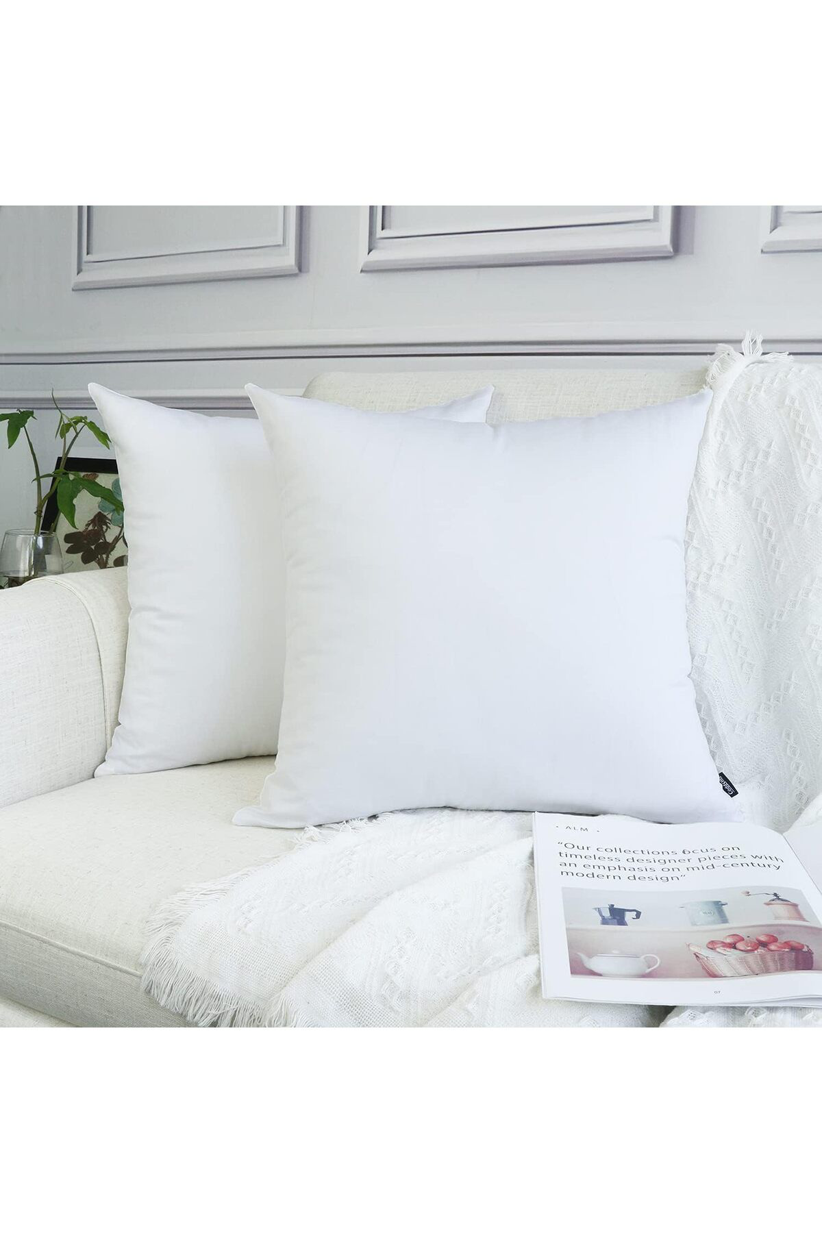 Teksnil Home 2 Adet Fermuarlı Kırlent İç Astarı 5 Ebat Kırlent İçi Yastık Kılı