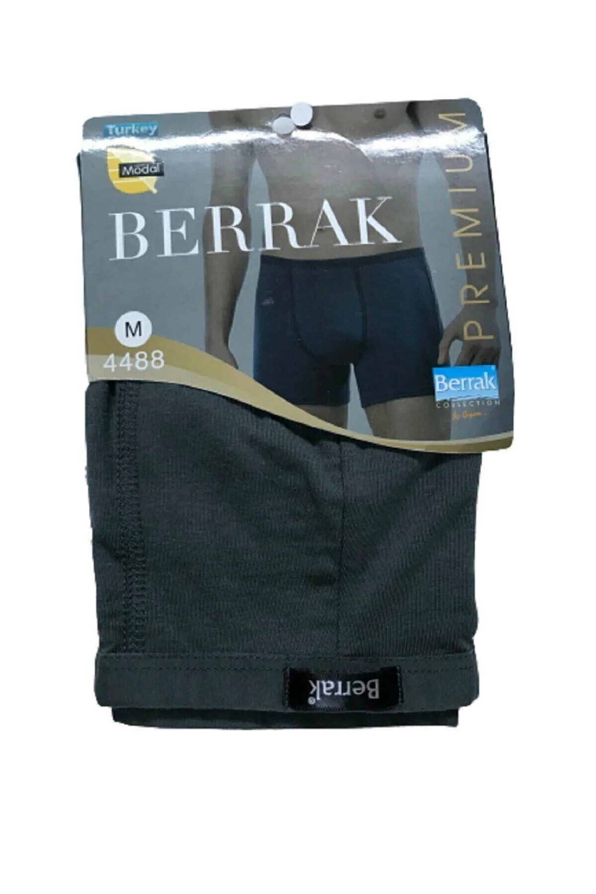 2 Adet Füme Renk Ince Kemerli Modal Boxer