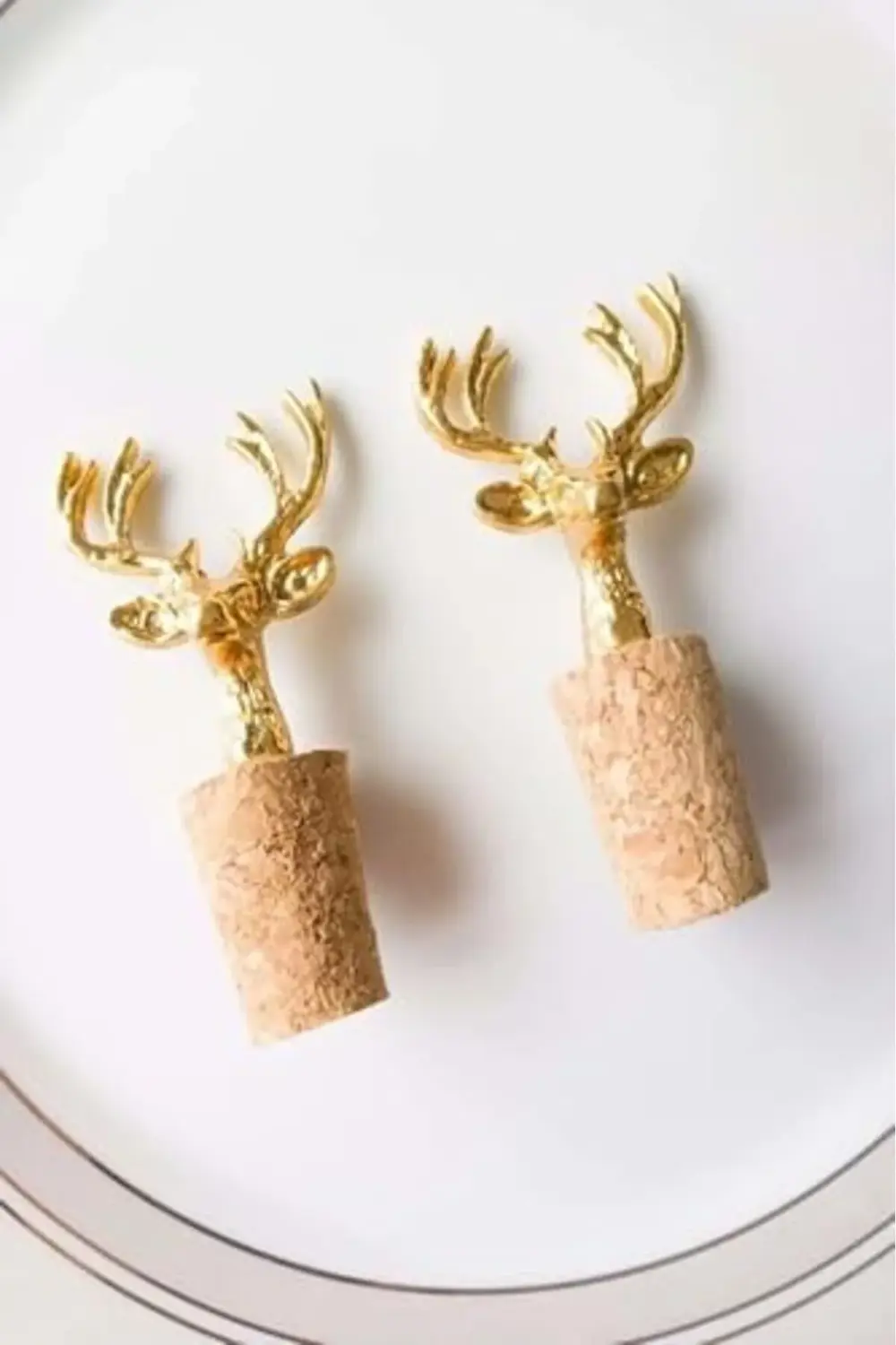 2 Adet Geyik Figür Mantarlı Tıpa Ve 2 Adet Yağdanlık 1178227