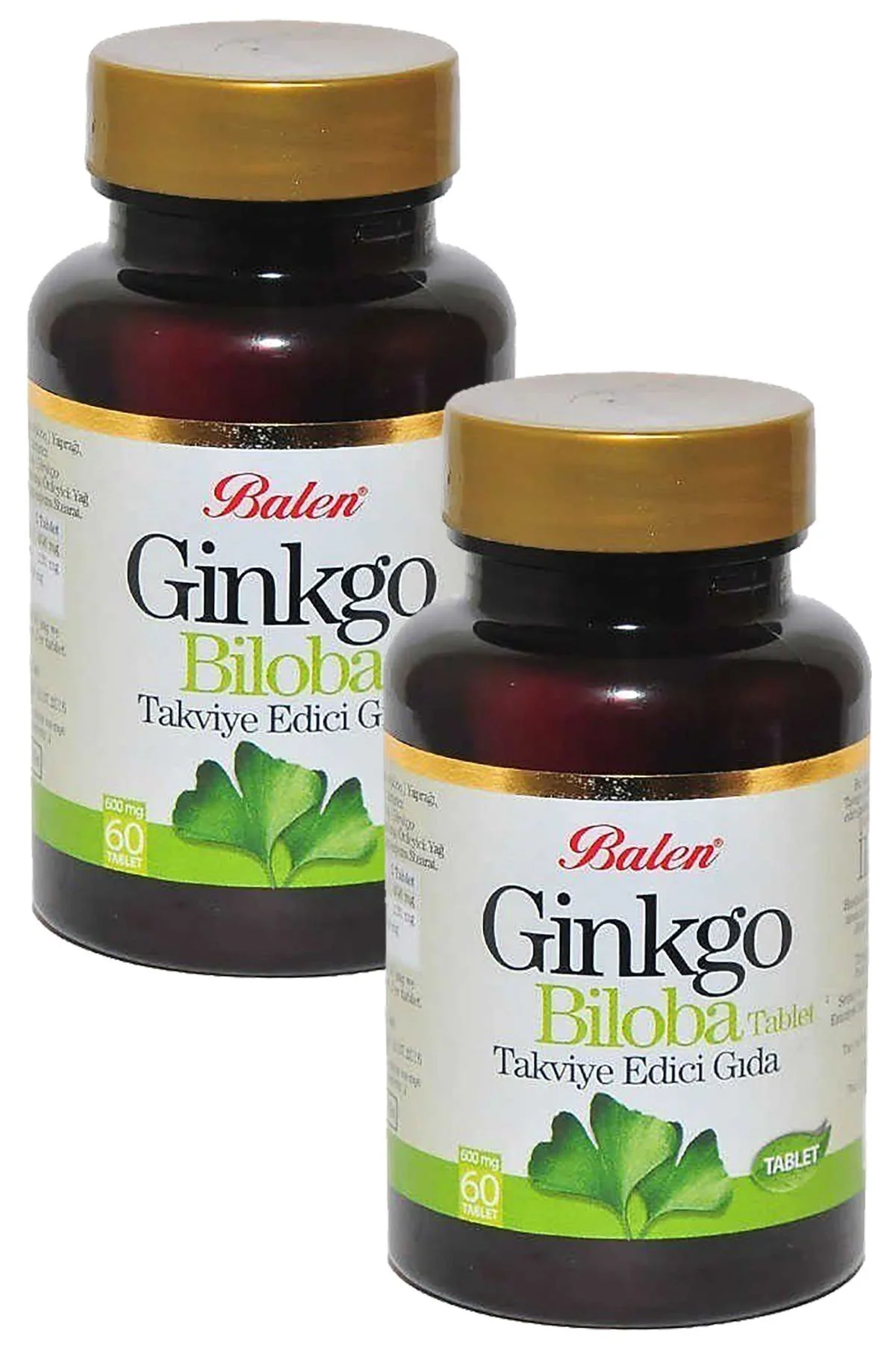 2 Adet  Ginkgo Biloba Tablet 600 Mg 60 X2 Tablet