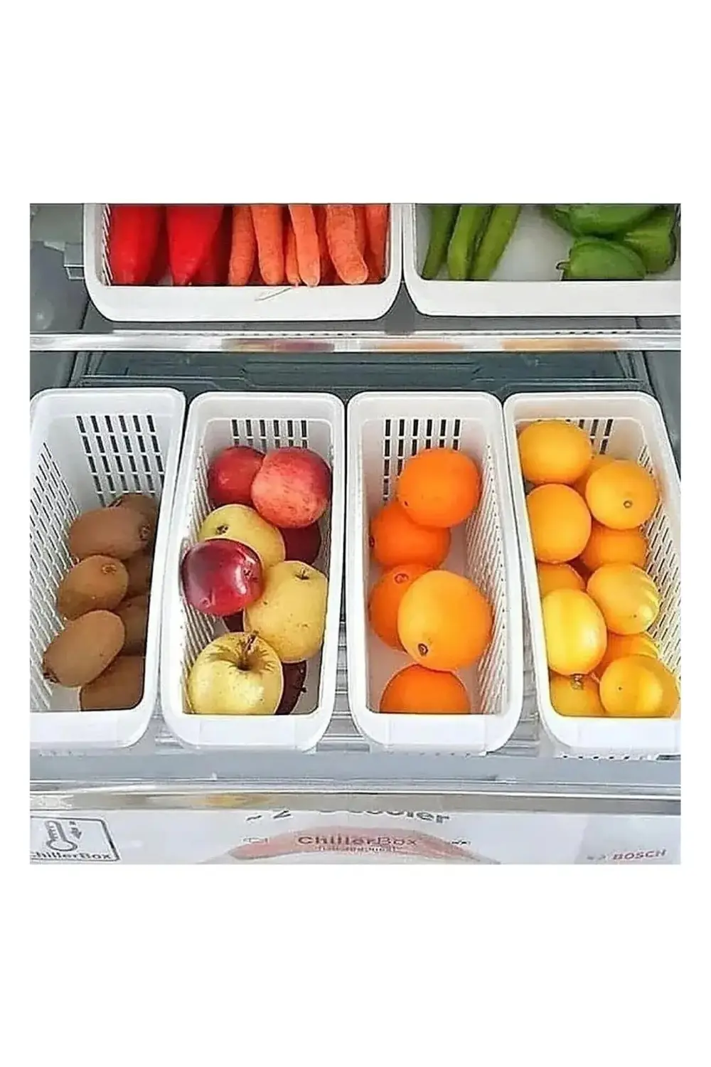 2 Adet Gondol Buzdolabı Düzenleyici Sebze Meyve Sepeti Mutfak Ban