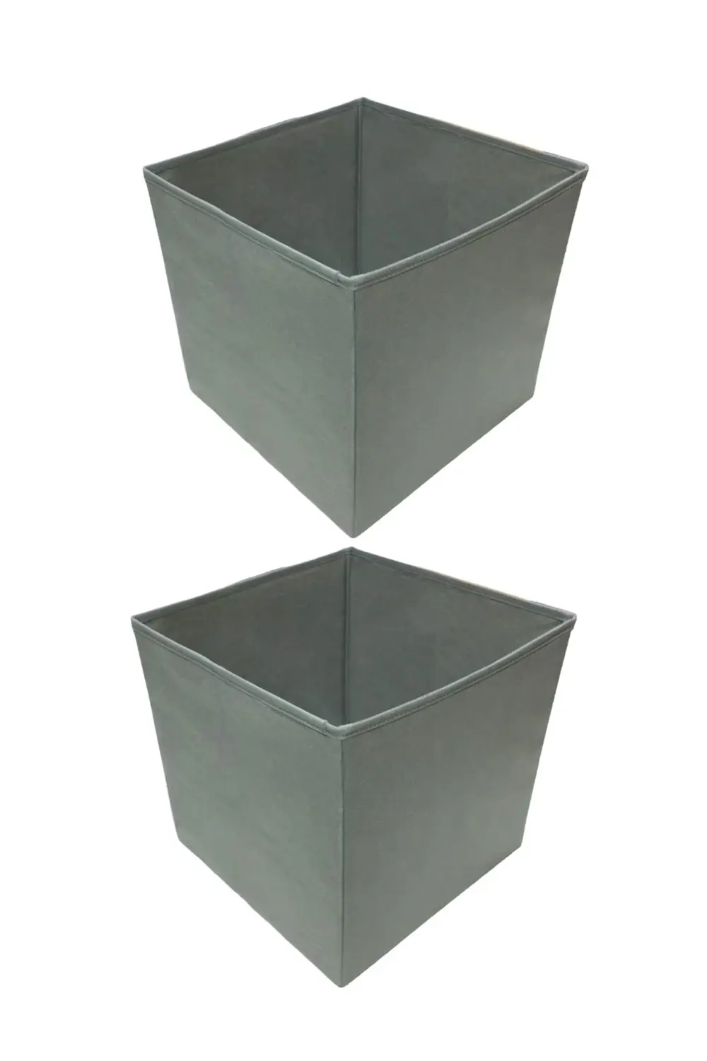 2 Adet Gri Çok Amaçlı Dolap Düzenleyici Kutu Dekoratif Saklama Ku