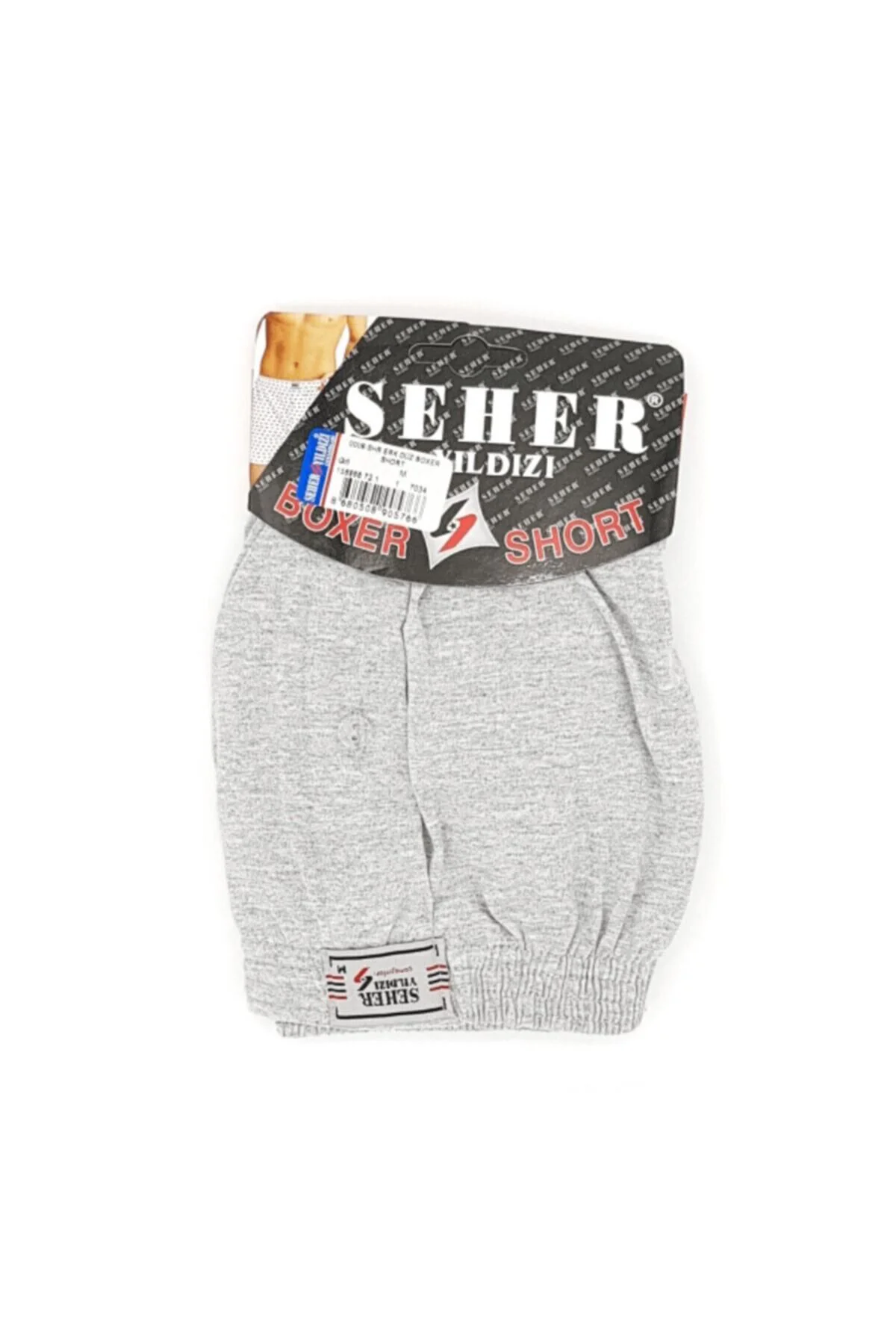 2 Adet Gri Renk Penye Boxer