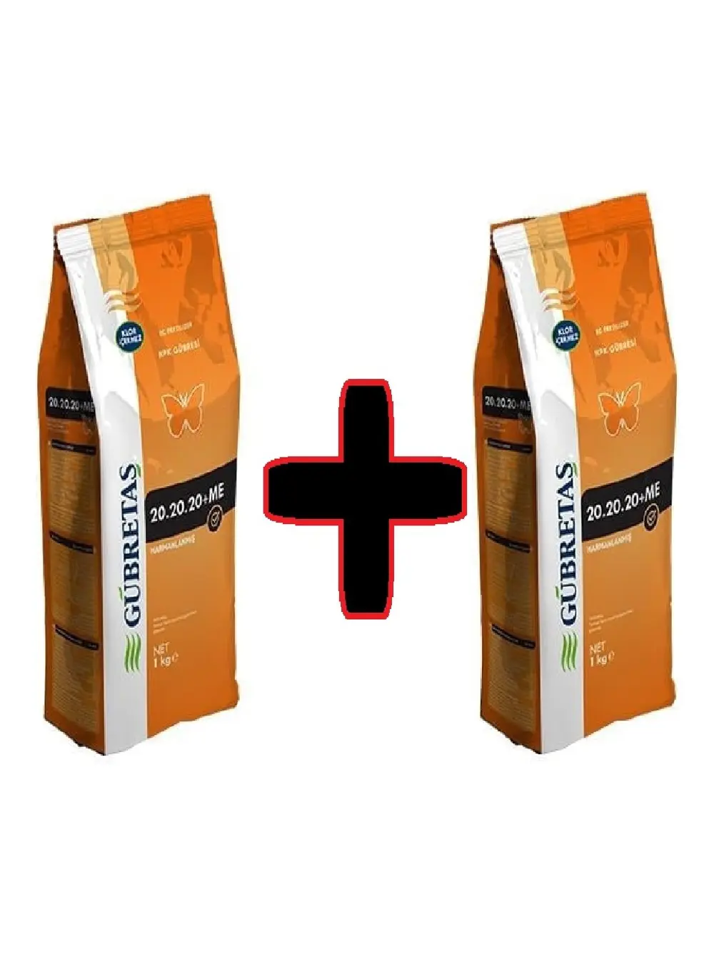 2 Adet Gübretaş 20-20-20 NPK Gübresi 1 Kg, Orijinal Paket