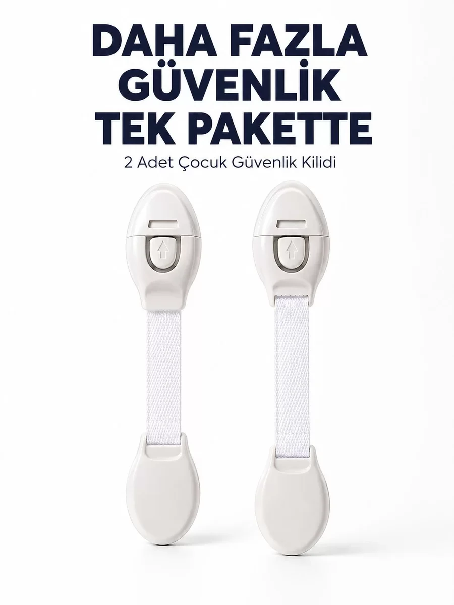 2 Adet Güçlü Yapışkanlı Çocuk Güvenlik Kilidi