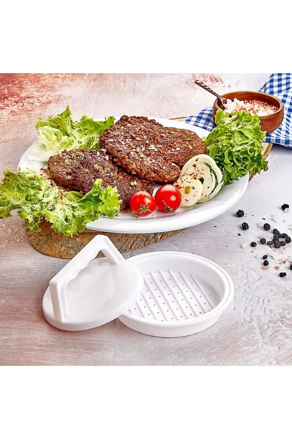 2 Adet Hamburger Köfte Kalıbı Köfte Presi Şekillendirici Kp-104 P