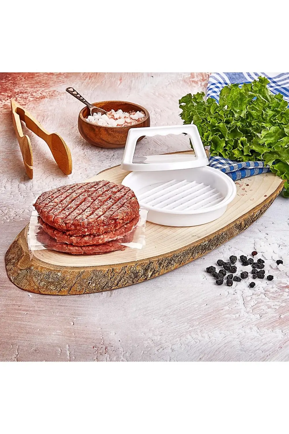 2 Adet Hamburger Köfte Kalıbı Köfte Presi Şekillendirici Kp-104 P