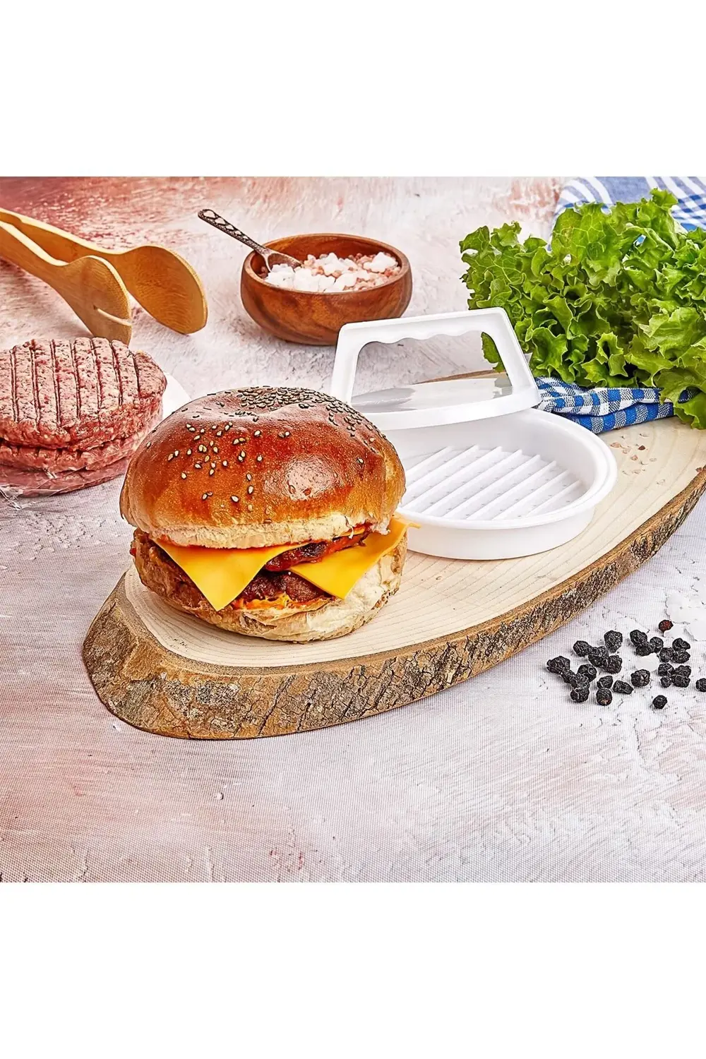 2 Adet Hamburger Köfte Kalıbı Köfte Presi Şekillendirici Kp-104 P