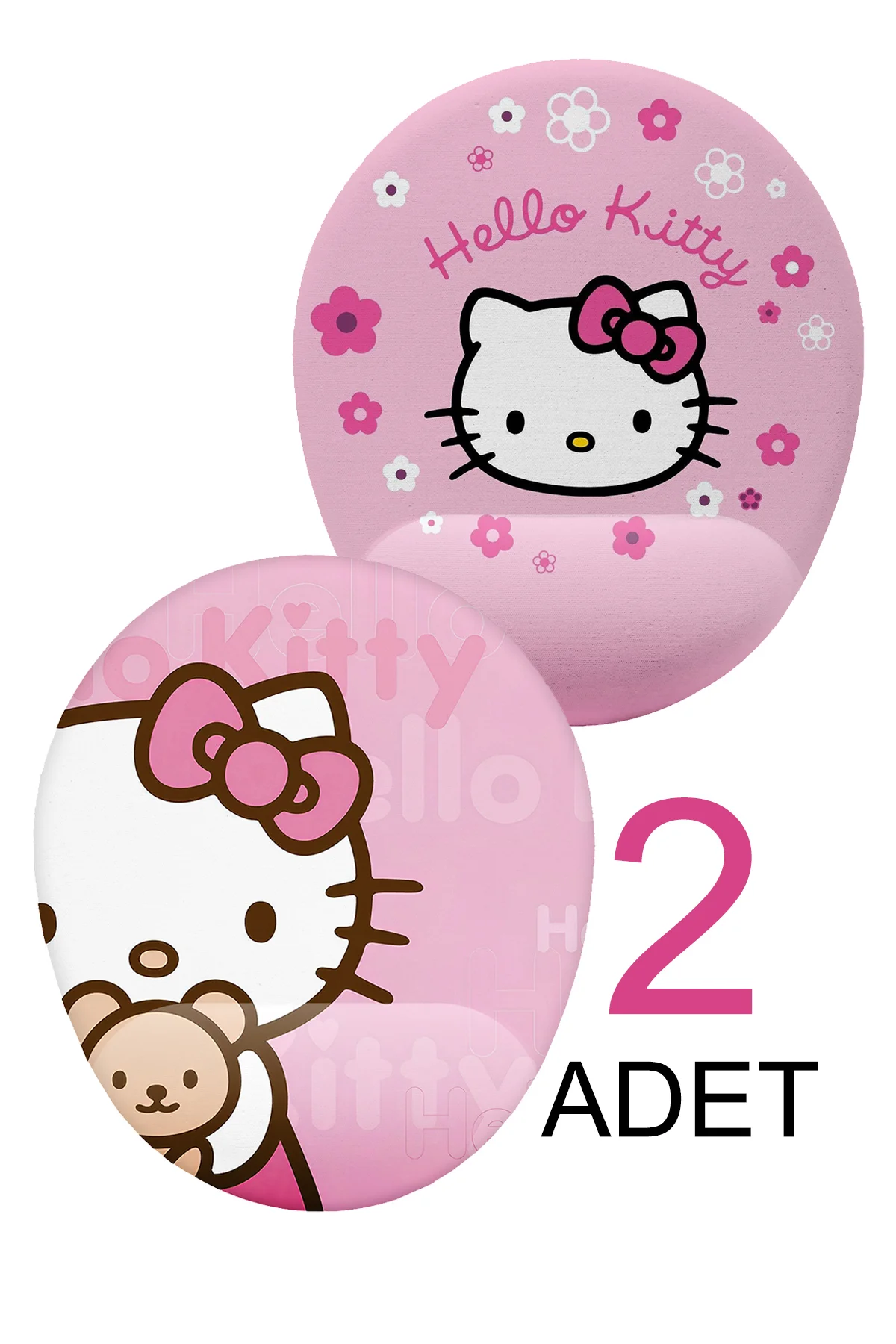 2 Adet Hello Kitty Bilek Destekli Mouse Pad
