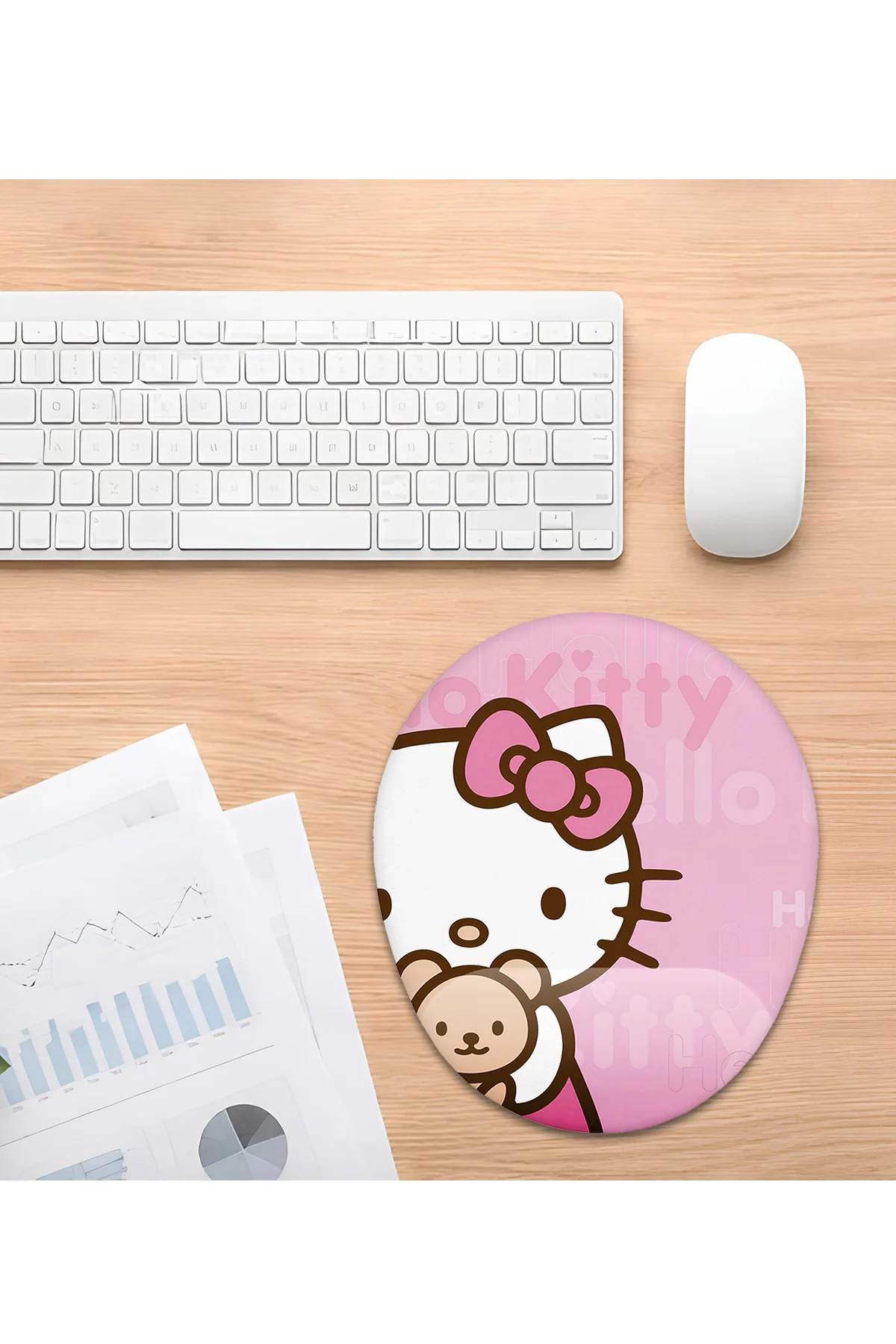 2 Adet Hello Kitty Bilek Destekli Mouse Pad 2 Adet Hello Kitty Bilek Destekli Mouse Pad - Görsel 2