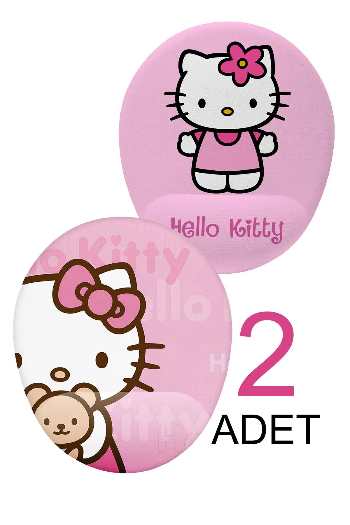 2 Adet Hello Kitty Bilek Destekli Mouse Pad