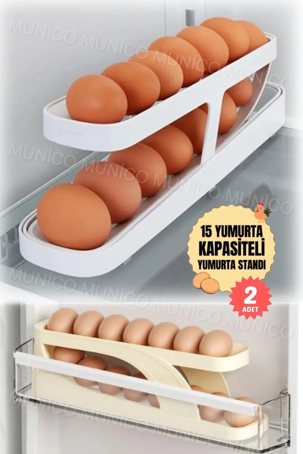 2 Adet İki Katlı Yumurta Haddeleme Depolama Rafı Yumurta Depolama