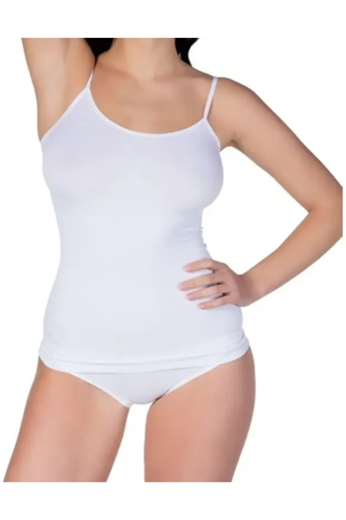 2 Adet İp Askılı Yumuşak Dokulu Bir Beden Küçülten Kadın Korse At