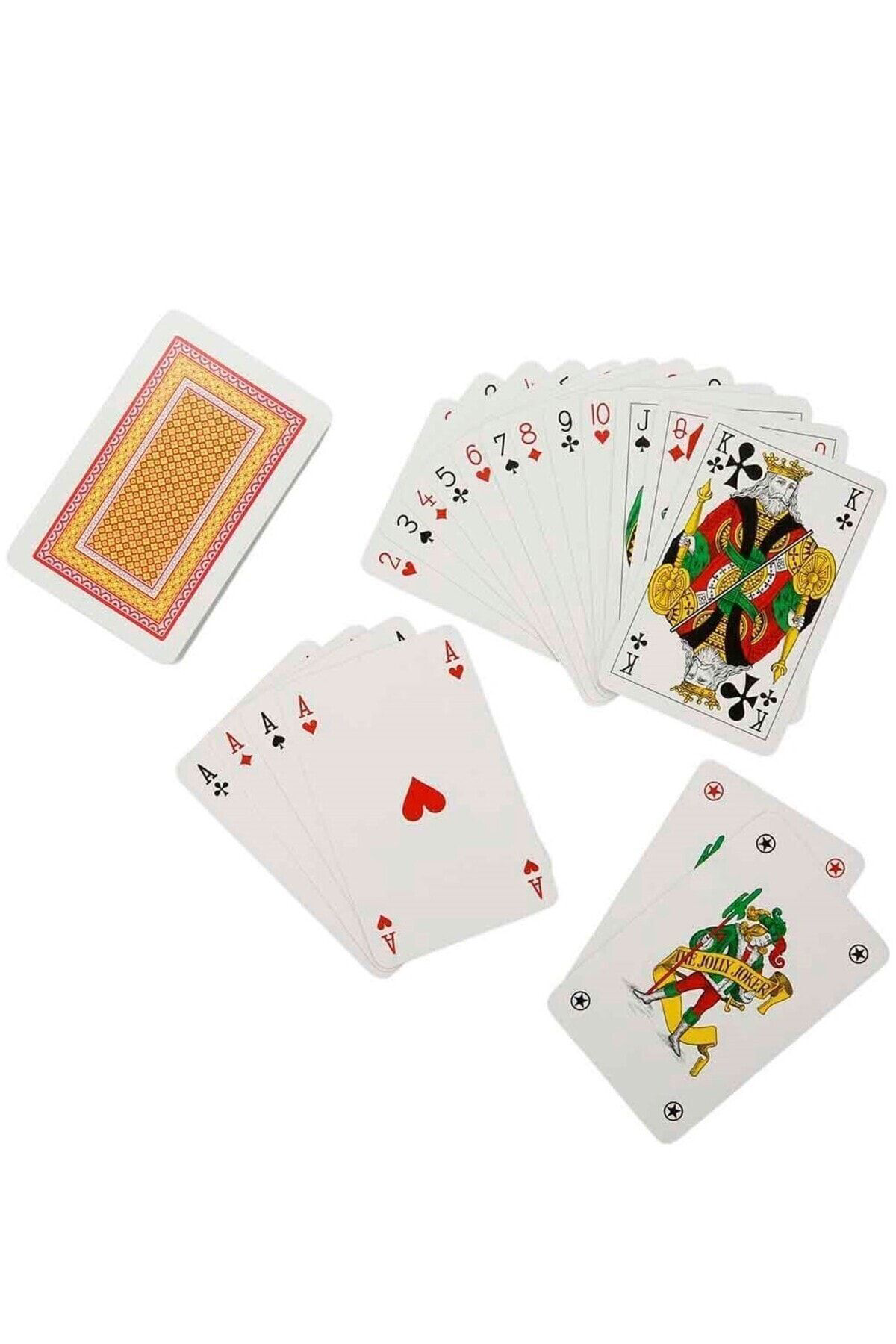 Gül Kirtasiye 2 Adet İskambil Standart Pişti Oyun Kağıdı Briç Batak 52 Oyun Kağ