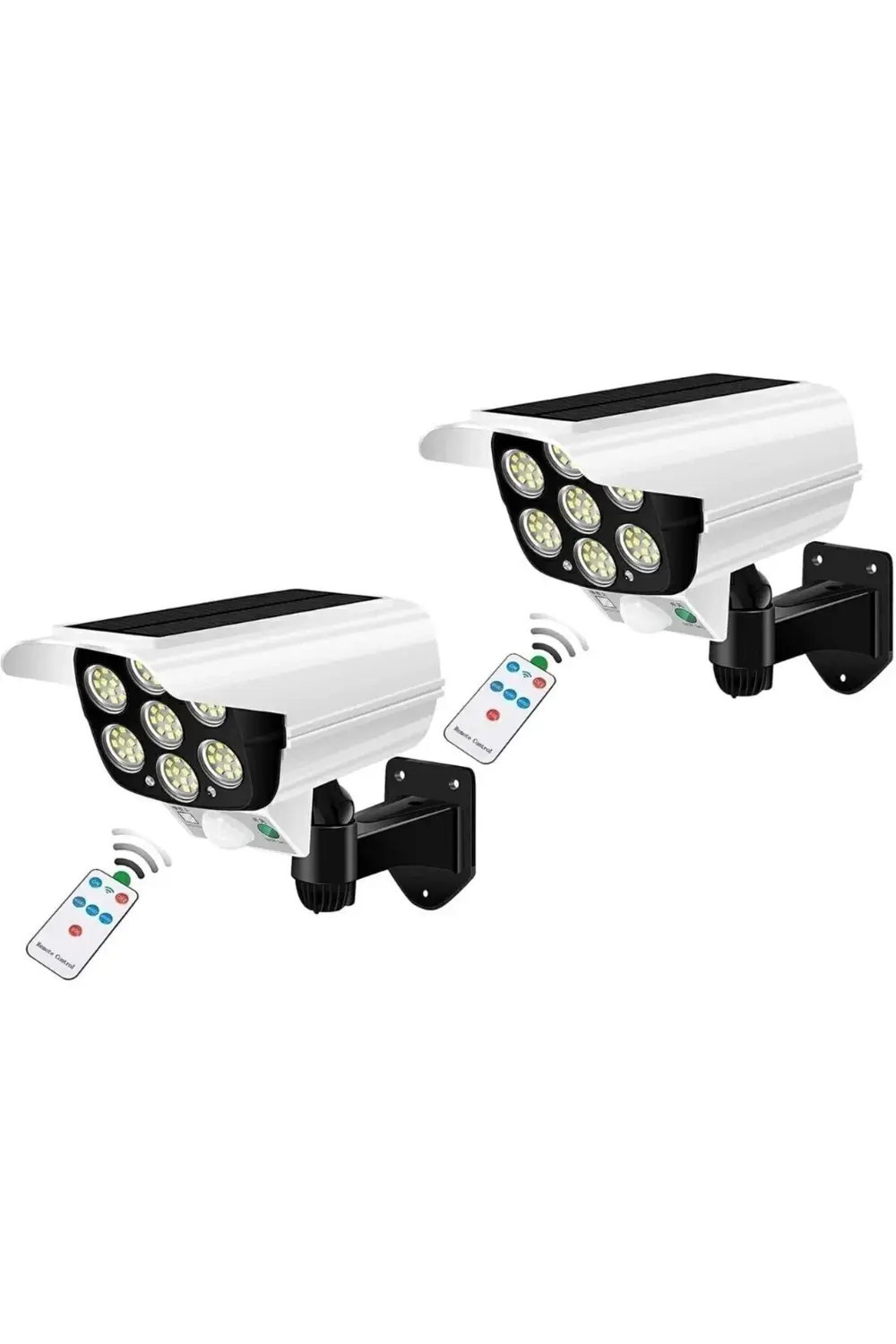 2 Adet Kamera Görünümlü Hareket Sensörlü Uzaktan Kumandalı Solar