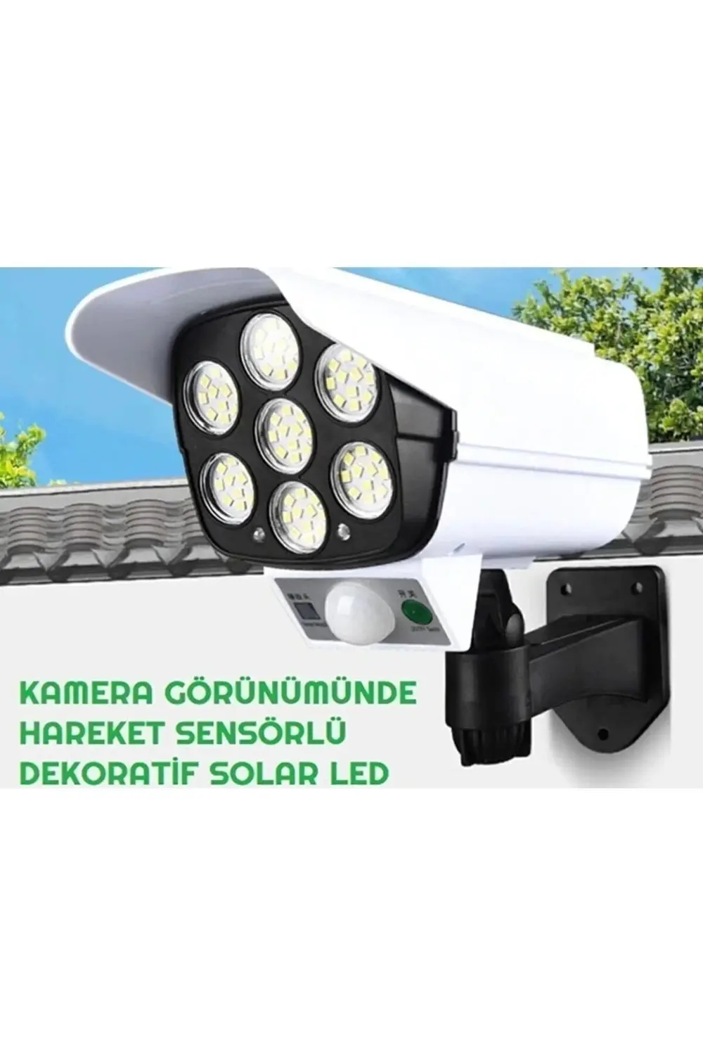 2 Adet Kamera Görünümlü Hareket Sensörlü Uzaktan Kumandalı Solar