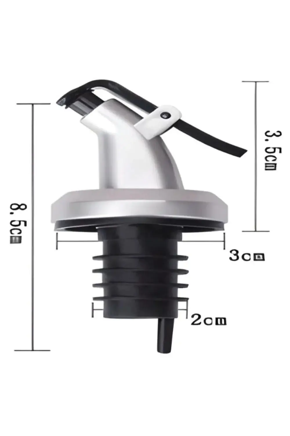 2 Adet Kapaklı Şişe Ucu Servis Aparatı Damlalık Yağdanlık Tıpa Ta