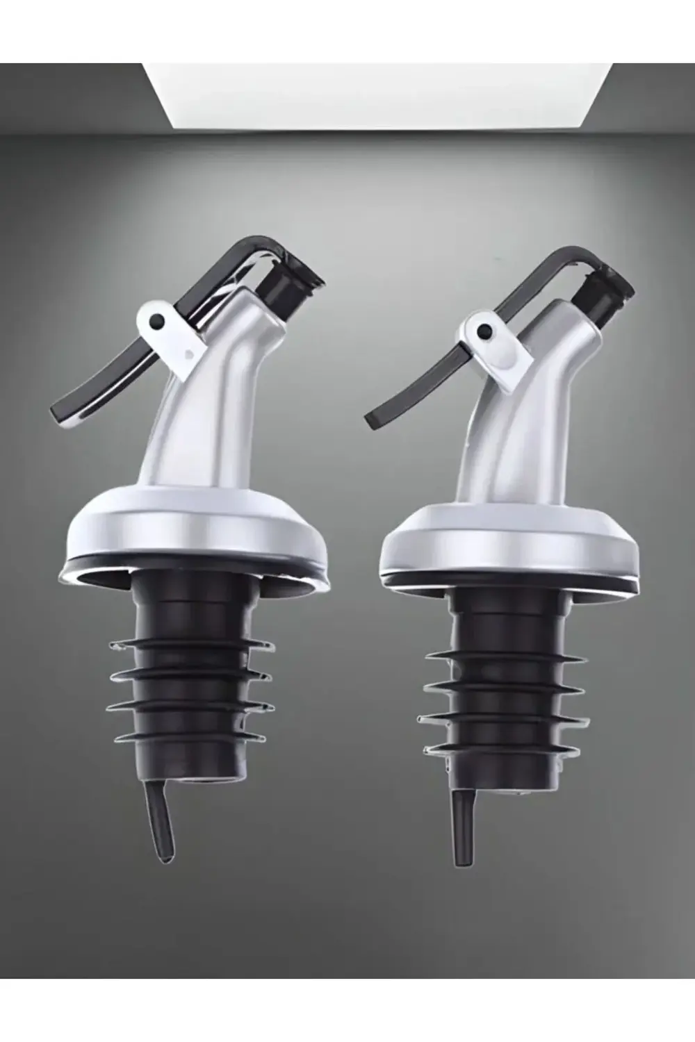 2 Adet Kapaklı Şişe Ucu Servis Aparatı Damlalık Yağdanlık Tıpa Ta