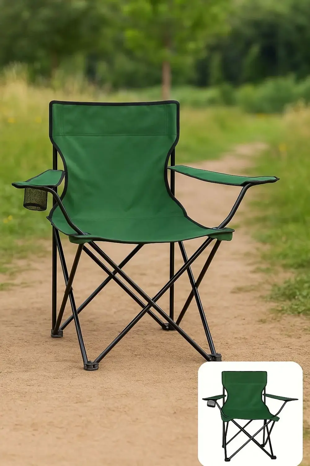2 Adet Katlanabilir Kamp Sandalyesi – Taşıma Çantalı, Taşınabilir