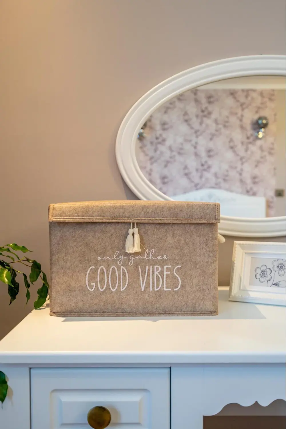 2 Adet Keçe Kapaklı Çok Amaçlı Mini Kutu Bej 35x24x24 Cm