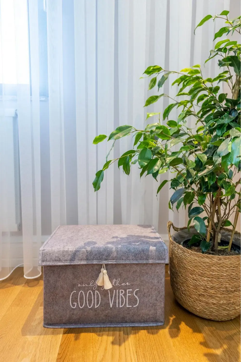 2 Adet Keçe Kapaklı Çok Amaçlı Mini Kutu Gri 35x24x24 Cm