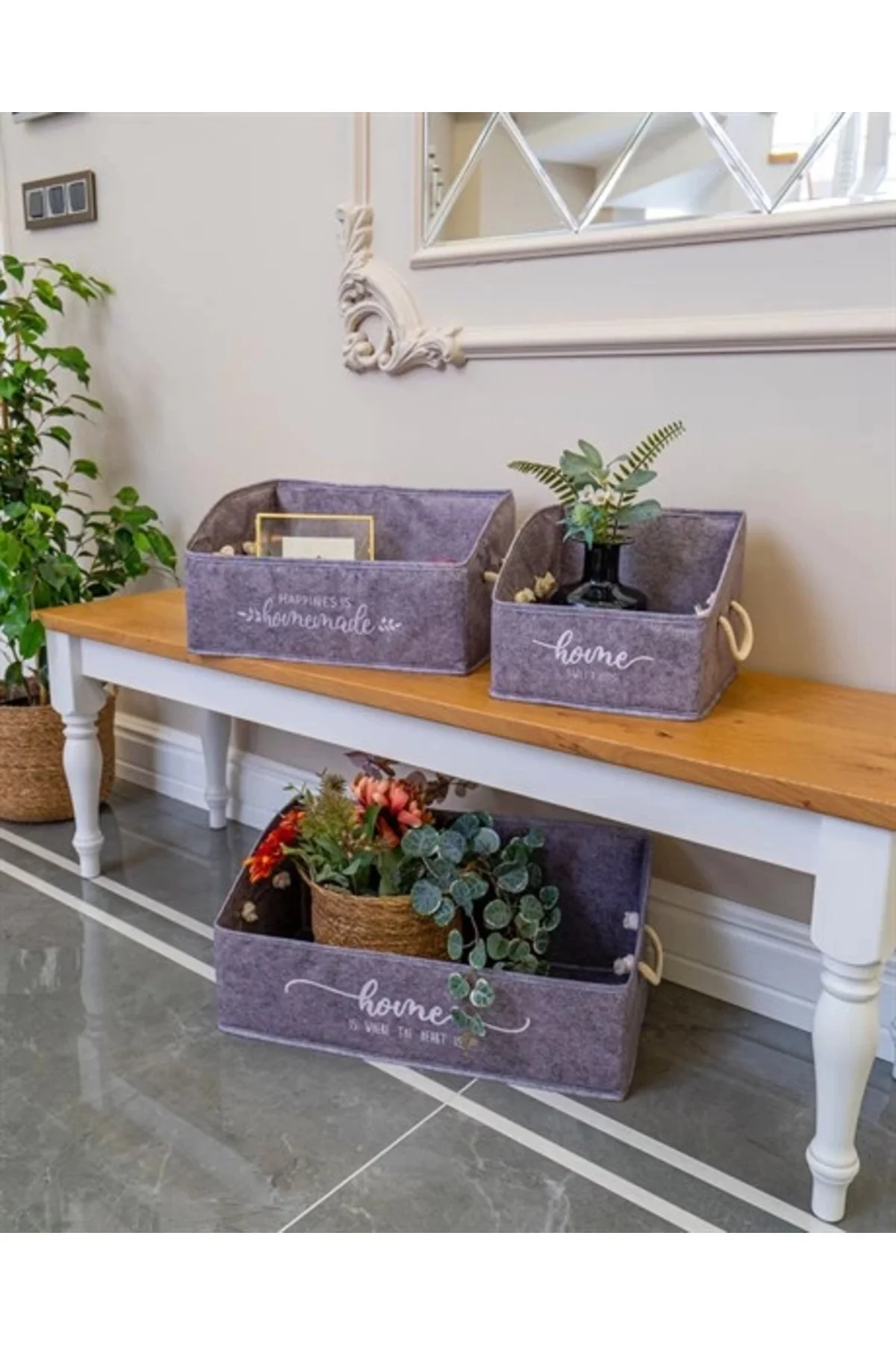 2 Adet Keçe Raf Organizer Seti Mega/maxi/kutu Organizer