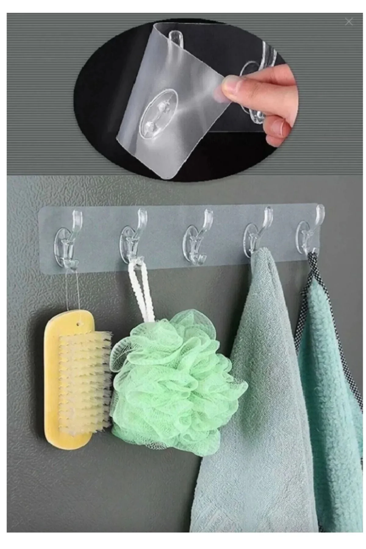 2 Adet Kendinden Yapışkanlı Güçlü Şeffaf 5li Askılık - Kapı Arkası Mutfak Duvar Banyo Fiyatı, Yorumları ve Özellikleri