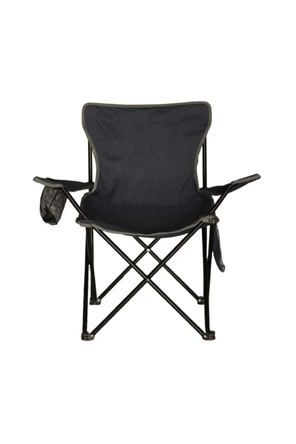 2 Adet Lacivert Kamp Sandalyesi, Katlanabilir Cepli Sandalye Reji