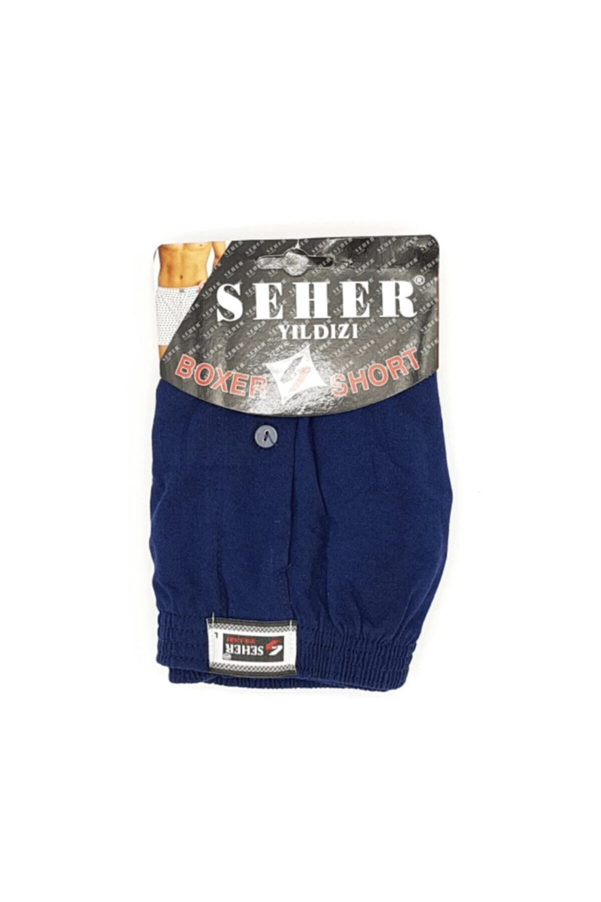 2 Adet Lacivert Renk Penye Boxer