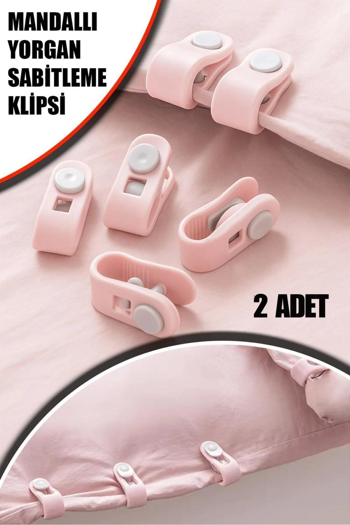 2 Adet Mandallı Yorgan Sabitleyici Klips | Kaymaz ve Pratik Kullanım