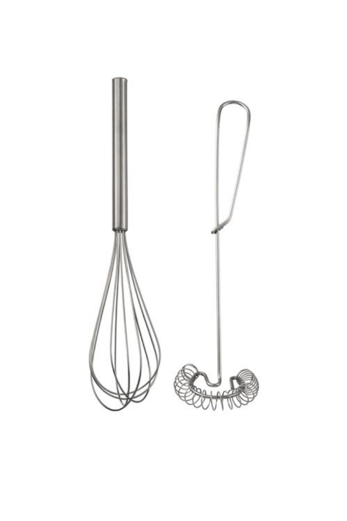 2 Adet Metal Çırpıcı Karıştırıcı Yumurta Çırpıcısı 2 Li Set Pasla