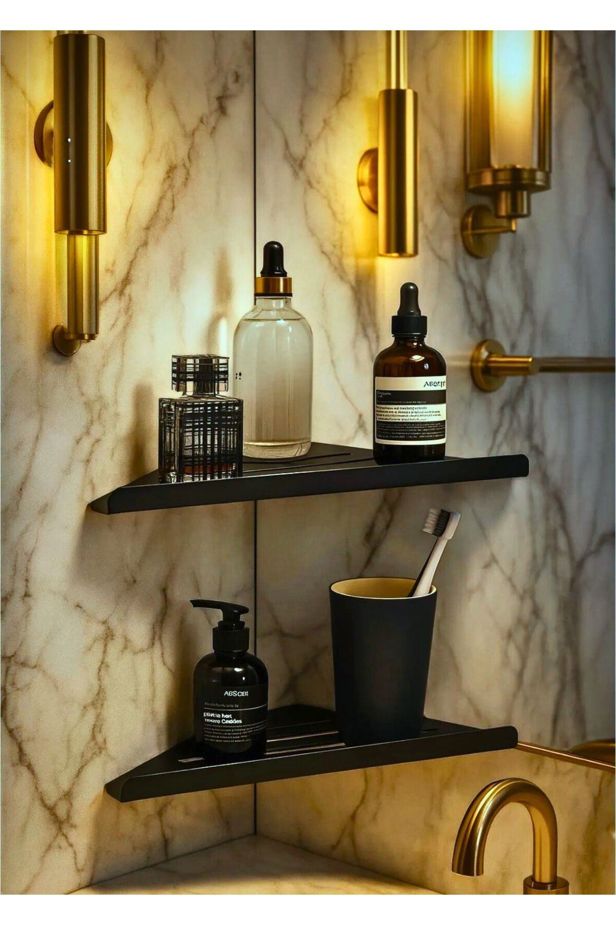 2 Adet Metal Köşe Tipi Duş Rafı (Şampuanlık – Sabunluk)