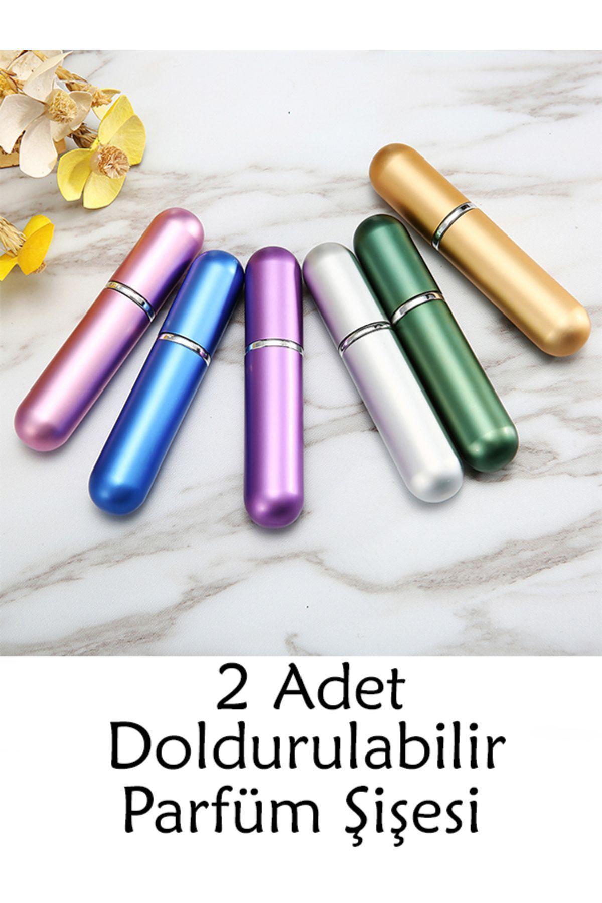 2 ADET Mini Dolabilir Cep Küçük Boş Taşınabilir Parfüm Şişesi Kad