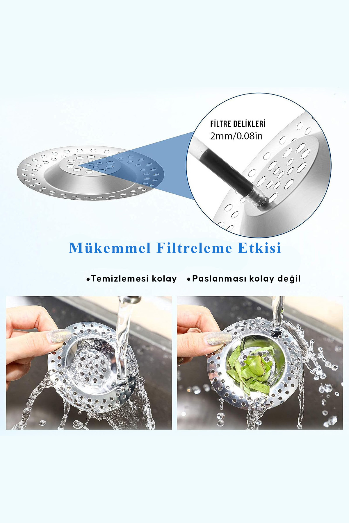 ( 2 Adet ) Mutfak Lavabo Küvet Banyo Tıkacı Ev Ofis Stüdyo Banyo 