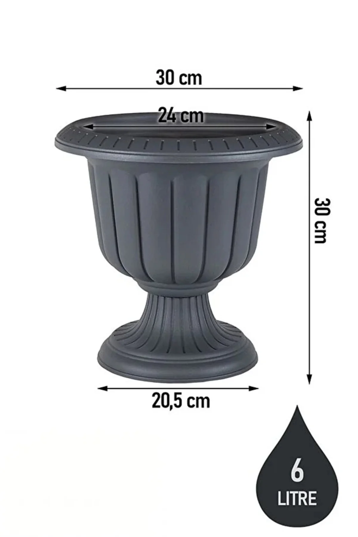 2 Adet Nergis Saksı 6 Litre Ayaklı Plastik Çiçek Saksı Seti 2 Adet Nergis Saksı 6 Litre Ayaklı Plastik Çiçek Saksı Seti - Görsel 2
