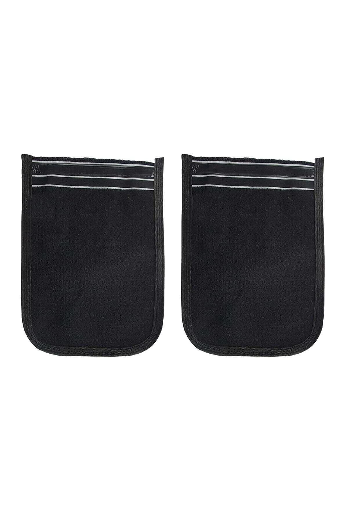 2 Adet Osmanlı Kalın Siyah Banyo Hamam Kesesi 25x17 Cm - KTJ5584-