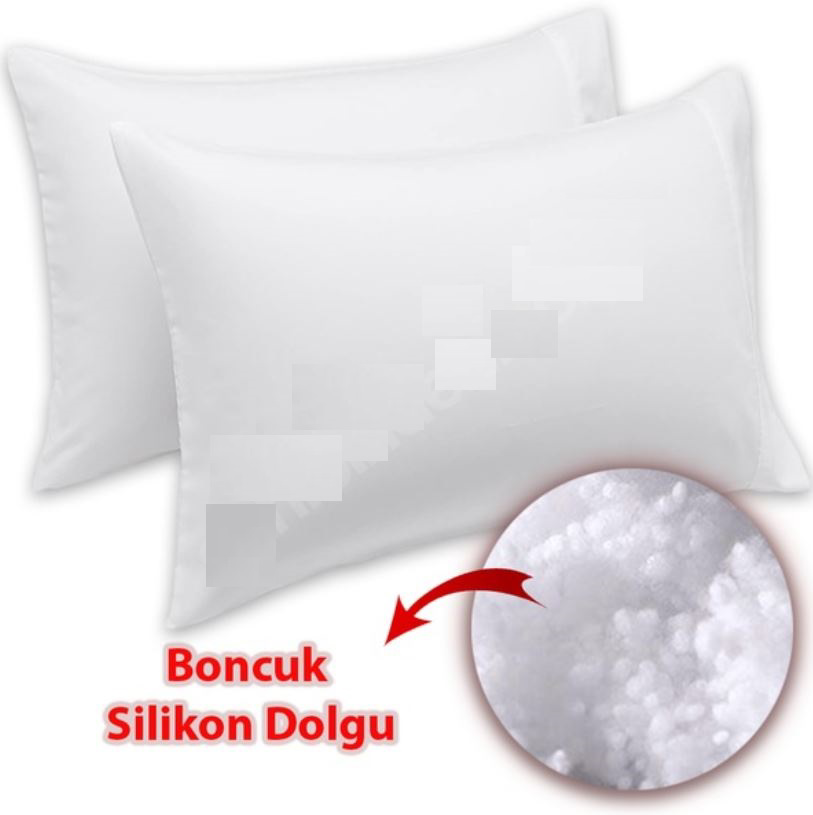 Rns 2 Adet Otel Tipi Boncuk Silikonlu Yastik Akfil 63 Tel Dokuma %100