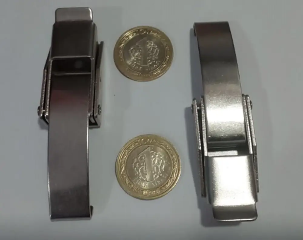 2 Adet Paslanmaz Çelik Alet Kutusu Kelepçeleri