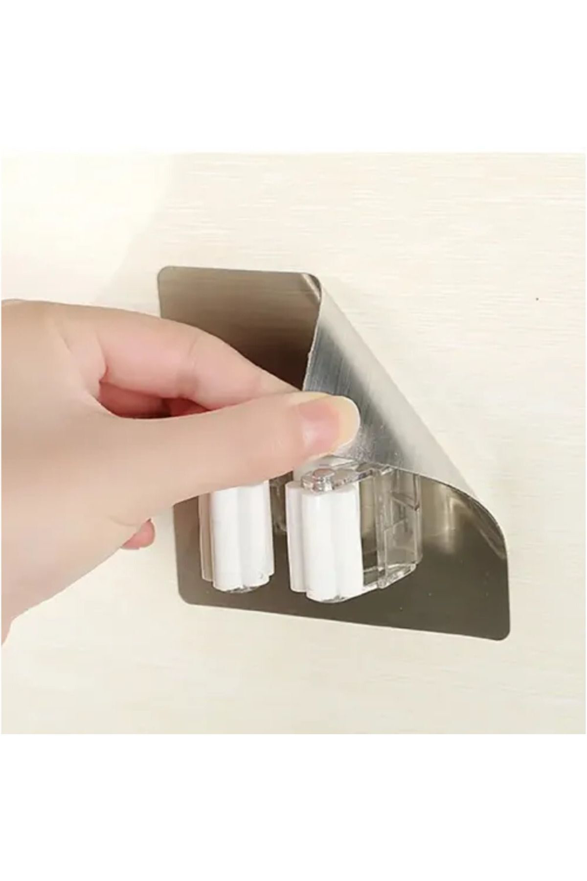 2 Adet Paspas Mop Fırça Ve Süpürge Askısı Sap Tutucu Mutfak Banyo