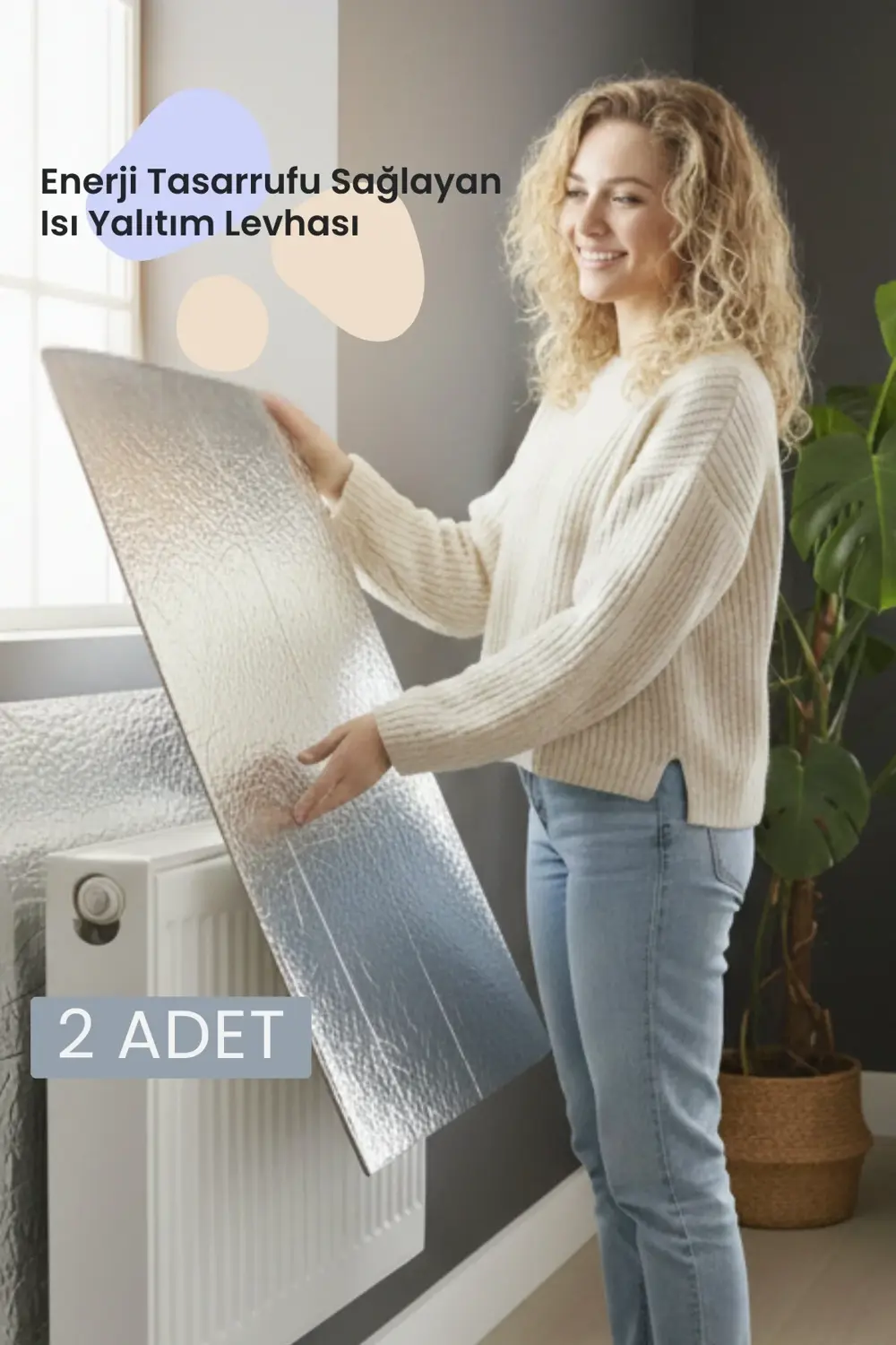 2 Adet Petek Arkası Isı Yalıtım Levhası, Enerji ve Isı Tasarrufu