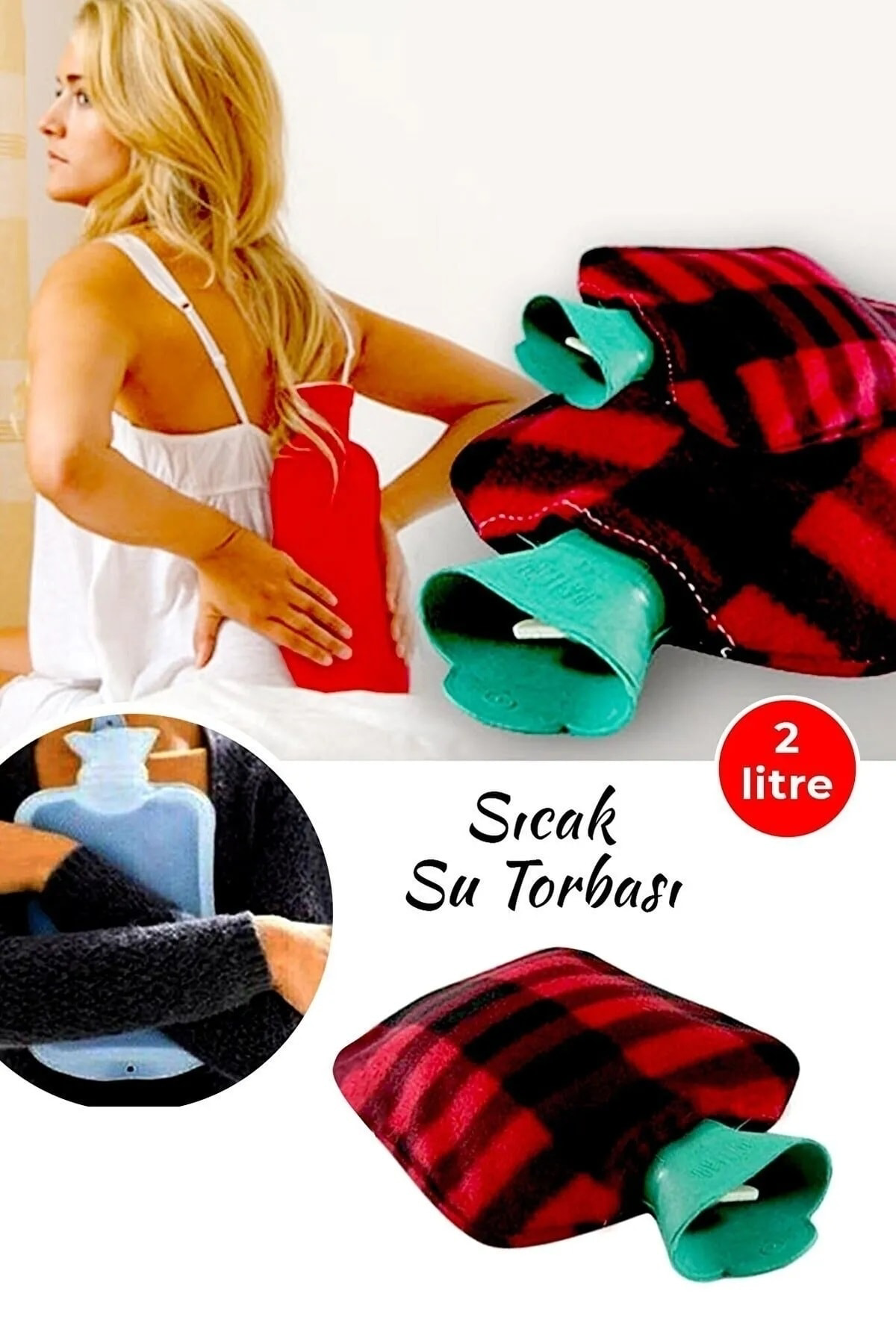 Bernoulli 2 Adet Polar Kılıflı Termofor Sıcak Su Torbası