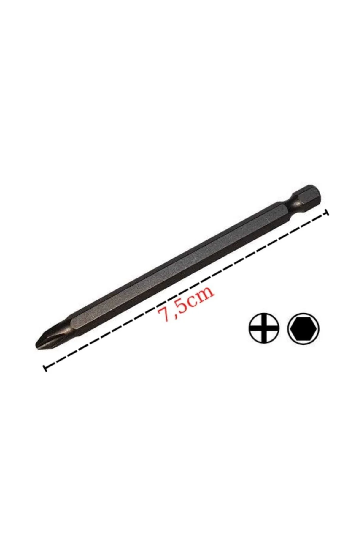 2 Adet  Pz2x75mm 7,5cm Yıldız Manyetik Bits Uç Vidalama Matkap Uc