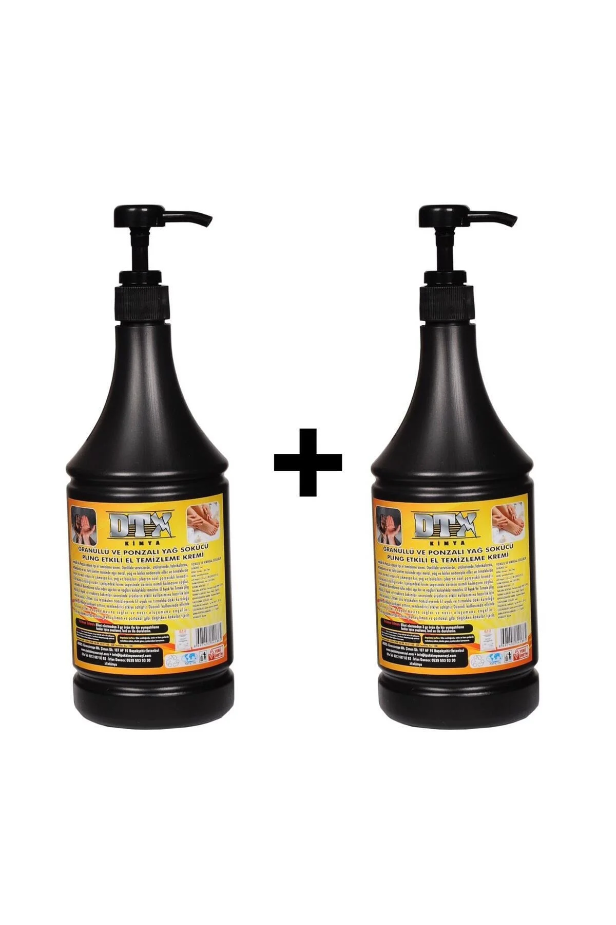 2 Adet Sanayi Tipi Granürlü El Temizleme Kremi ( Sabunu ) 1 kg