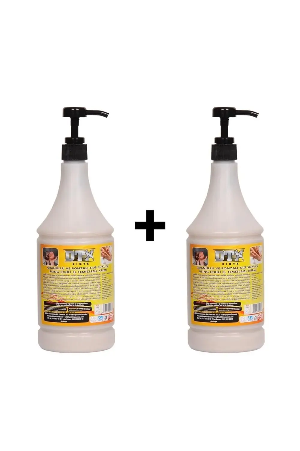 2 Adet Sanayi Tipi Ponza'lı ( Talaşlı ) El Temizleme Kremi ( Sabu