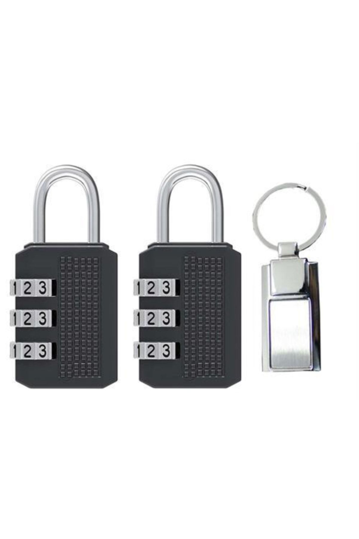 2 Adet Şifreli Dolap Çanta Kilidi Anahtarlık Hediyeli
