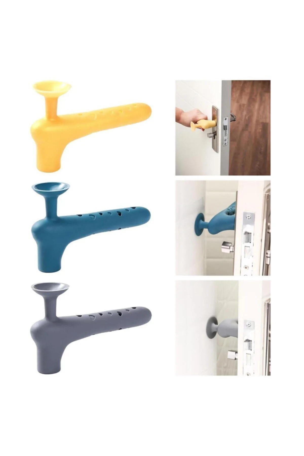 2 Adet Silikon Pencere Kapı Kolu Koruyucu Stoper Duvar Çarpışma Ö